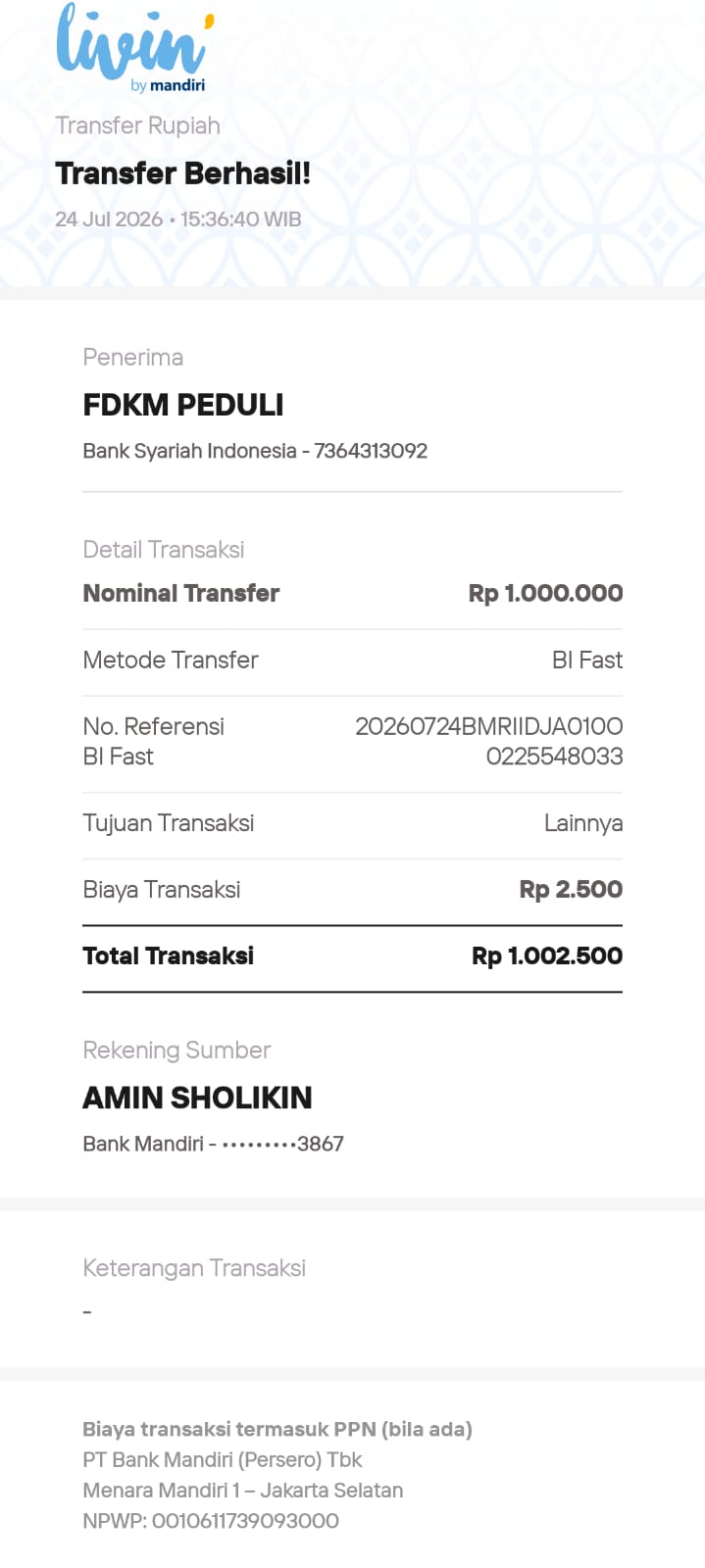 Bukti Pak Amin Sholikin
